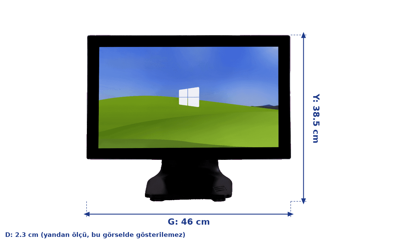 PosTürk TX-1850M Touchscreen POS PC 18.5'' J1900 8 GB DDR3 128 GB SSD